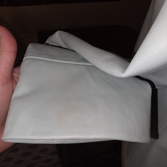 Neiman Marcus Exclusive Women’s Genuine Leather Jacket Large Aqua Mint Turquoise - Picture 8 of 16